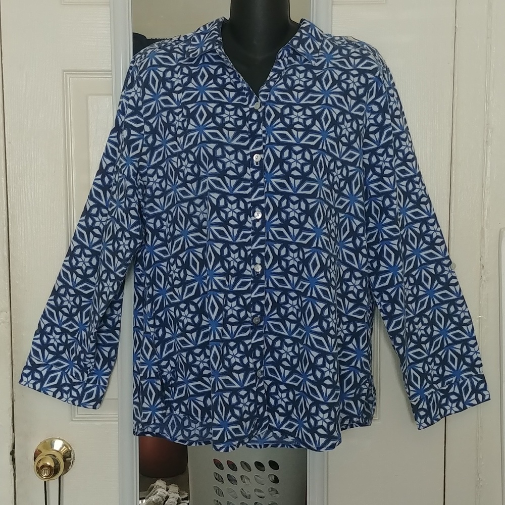 Geometric print blouse